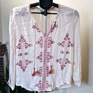 Lucky Brand Embroidered Blouse